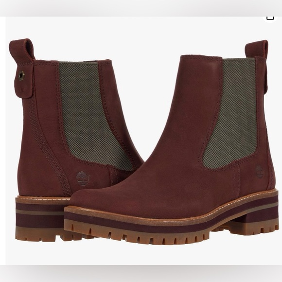 Timberland Courmayeur Valley Chelsea Boot Burgundy Women's 8.5 - Picture 1 of 9